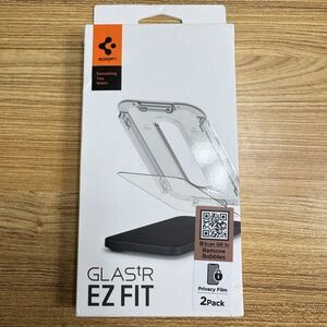 Spigen iPhone 16+ 15+ GLAStR‎ EZ Fit PRIVACY Screen Protector 2 Pack AGL06885